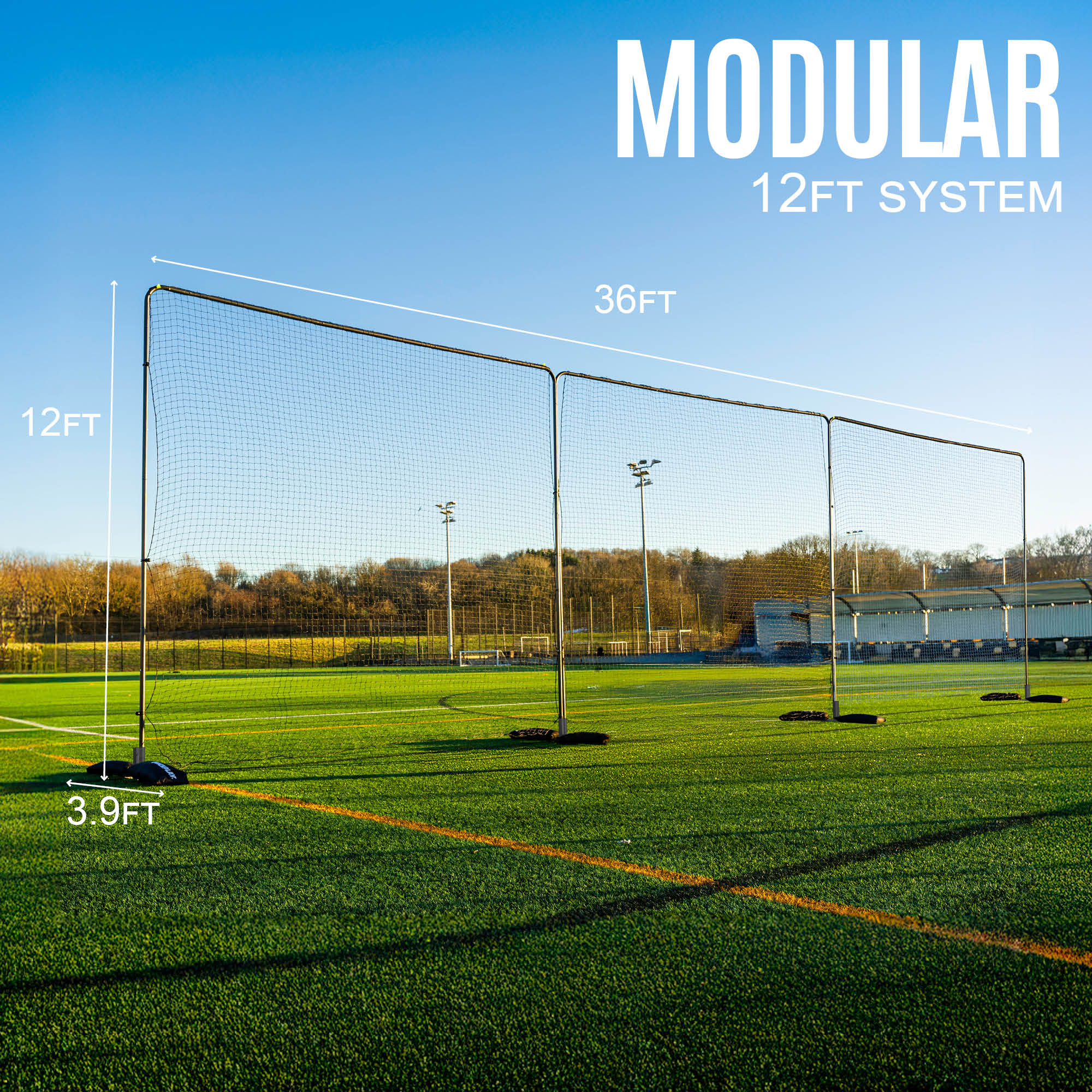 12ft Barrier Net System Freestanding (Multiple Sizes) - Image 11