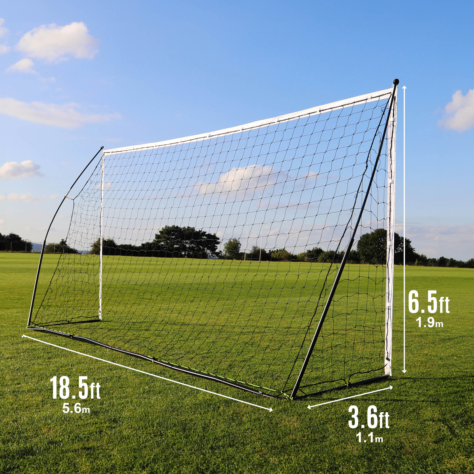 KICKSTER Portable Football Goal 18.5x6.5' - Image 6