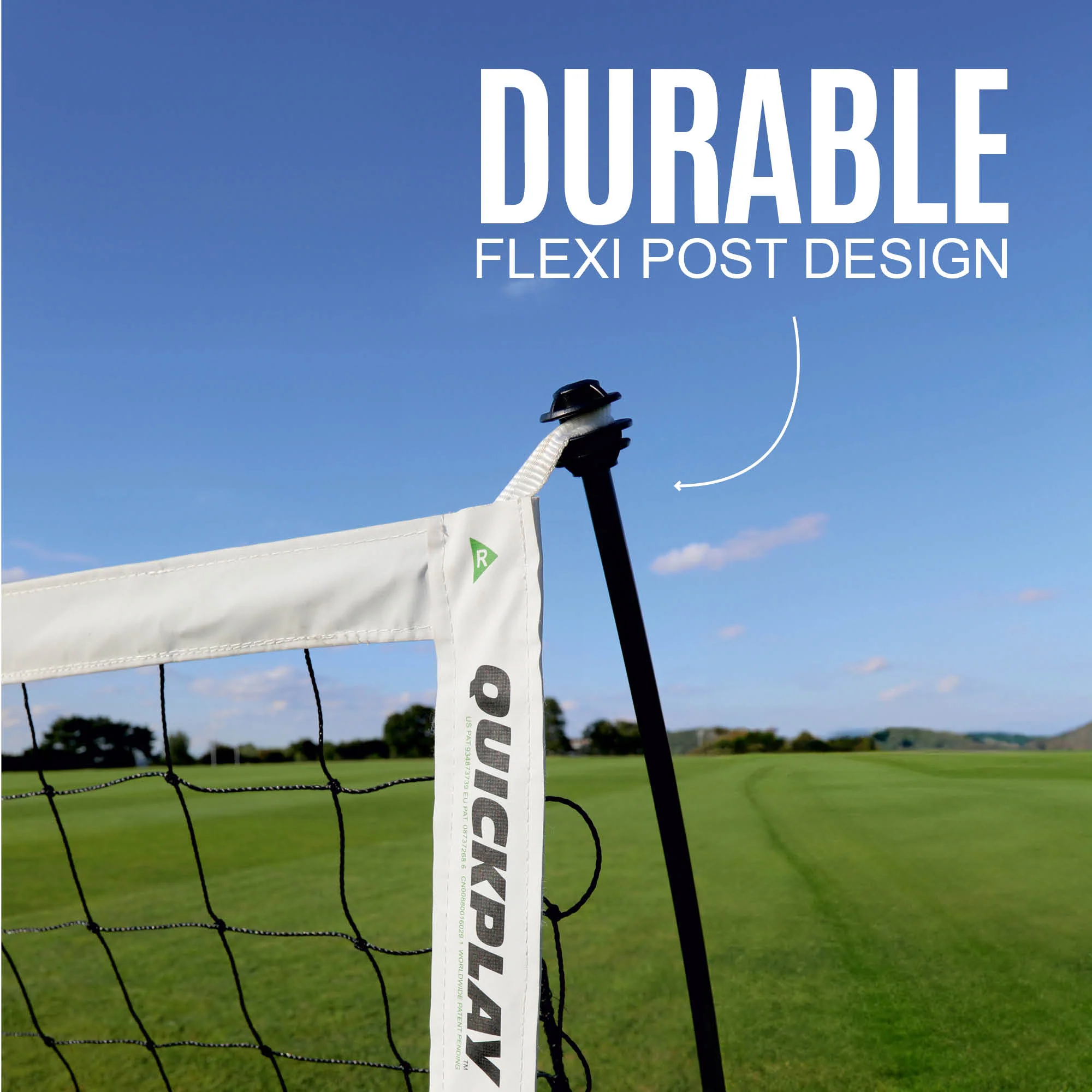 KICKSTER Portable Football Goal 8x5' (Yellow) - Image 4
