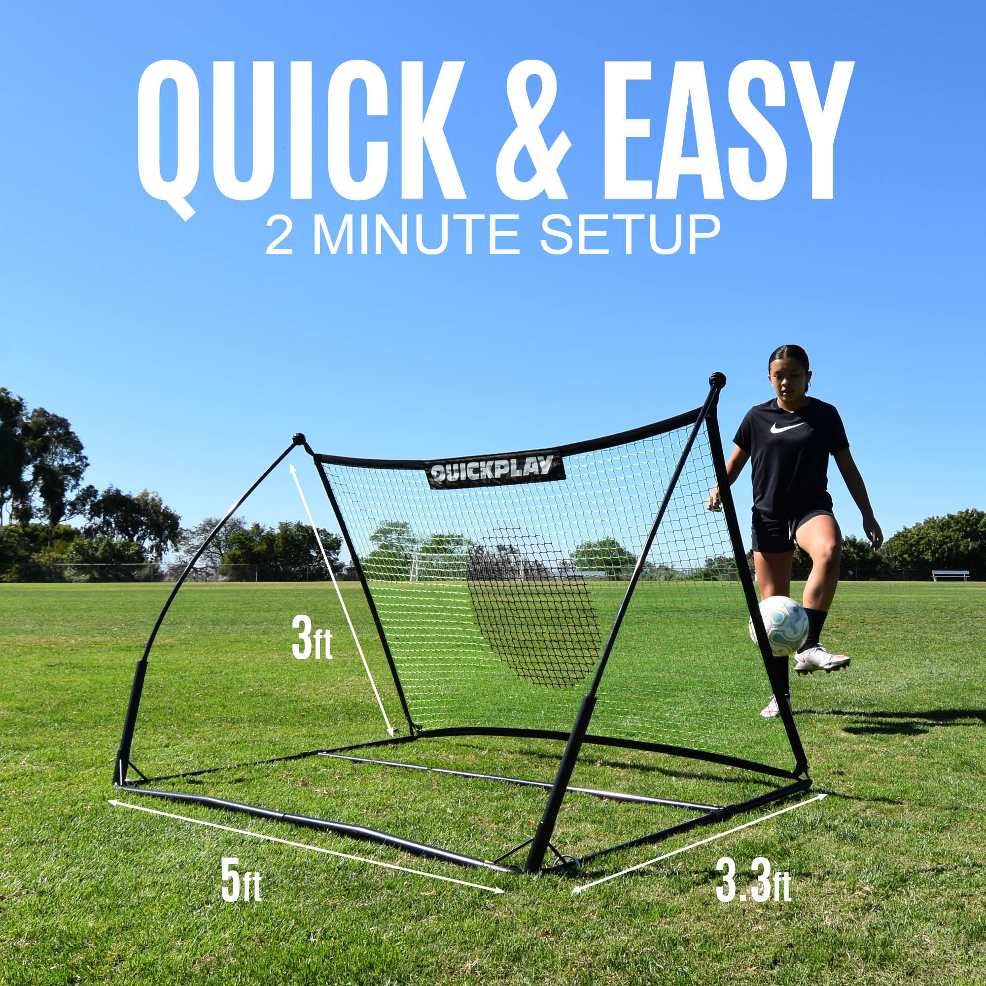 TEKKERS Net Football Rebounder 5x3' - Image 6